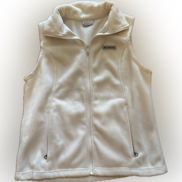 Columbia Women’s Fleece Vest – Ivory White – Size Large‎ - Picture 1 of 5